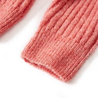 Cardigan da Bambina Lavorato a Maglia Rosa Medio 140