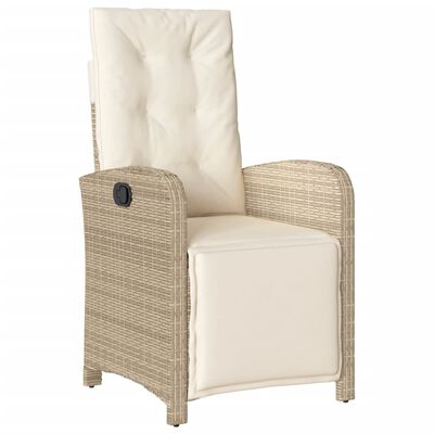 vidaXL Set da Pranzo da Giardino 9 pz con Cuscini Beige in Polyrattan