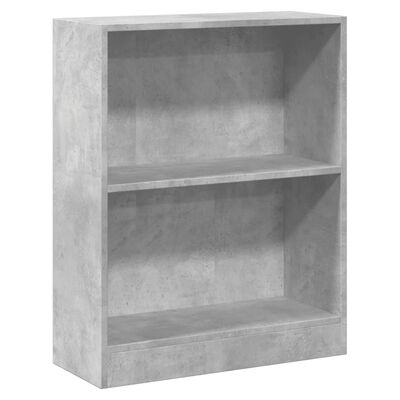 vidaXL Libreria Grigio Cemento 60x24x76 cm in Legno Multistrato