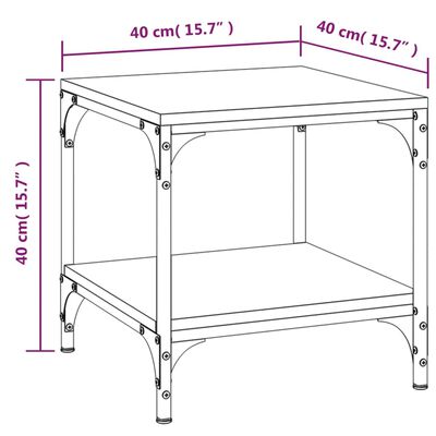 vidaXL Tavolini 2pz Nero 40x40x40 cm in Legno Multistrato