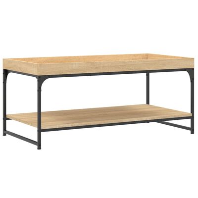 vidaXL Tavolino da Salotto Rovere Sonoma 100x49x45cm Legno Multistrato