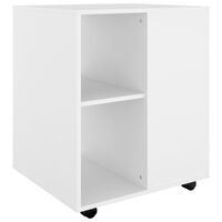 vidaXL Mobiletto con Ruote Bianco 60x53x72 cm in Legno Multistrato