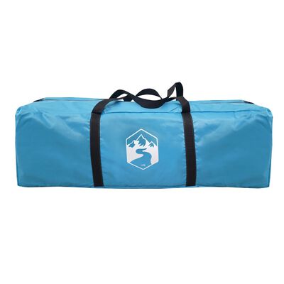 vidaXL Tenda da Campeggio a Cupola per 4 Persone Blu Impermeabile