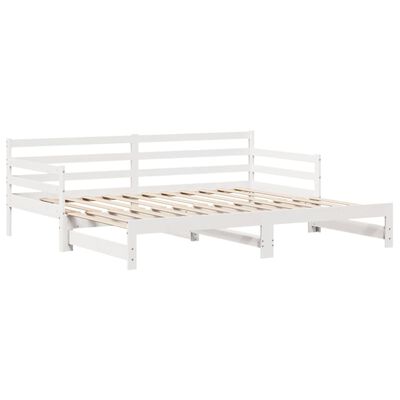 vidaXL Dormeuse Letto Estraibile e Cassetti Bianco 90x190cm Legno Pino