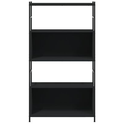 vidaXL Libreria Nera 80x30x145,5 cm in Legno Multistrato e Ferro