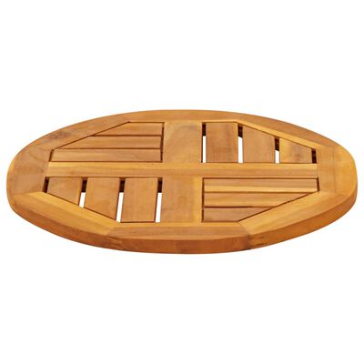 vidaXL Piano per Tavolo Ø40x2 cm Rotondo in Legno Massello di Acacia