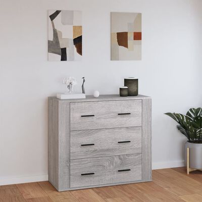 vidaXL Credenza Grigio Sonoma 80x33x70 cm in Legno Multistrato