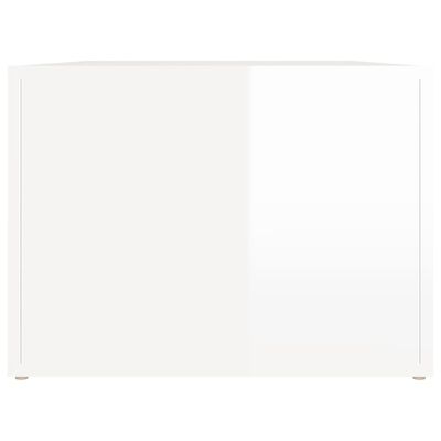 vidaXL Tavolino da Salotto Bianco Lucido 80x50x36cm Legno Multistrato