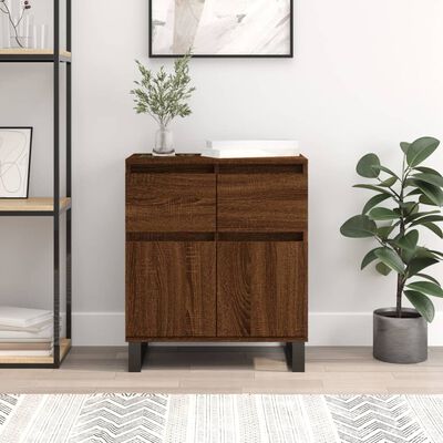 vidaXL Credenza Rovere Marrone 60x35x70 cm in Legno Multistrato