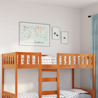 vidaXL Letto Bambini senza Materasso Marrone Cera 75x190 cm Legno Pino