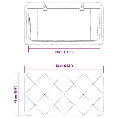 vidaXL Cuscino Testiera Grigio Scuro 80 cm in Velluto