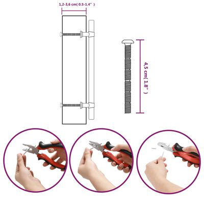 vidaXL Maniglie per Mobili 10pz Argento 160mm in Acciaio Inox