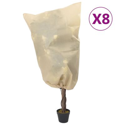 vidaXL Coperture con Coulisse per Piante 8pz 70 g/m² 0,8x1,2 m