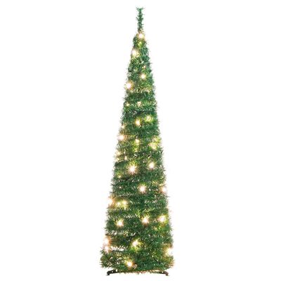 vidaXL Albero di Natale Artificiale Pop-up con 50 LED Verde 120 cm