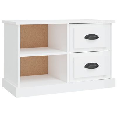 vidaXL Mobile Porta TV Bianco Lucido 73x35,5x47,5 cm Legno Multistrato