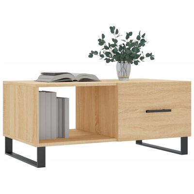 vidaXL Tavolino da Salotto Rovere Sonoma 90x50x40 cm Legno Multistrato