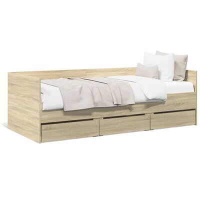 vidaXL Divano Letto con Cassetti senza Materasso 75x190 cm