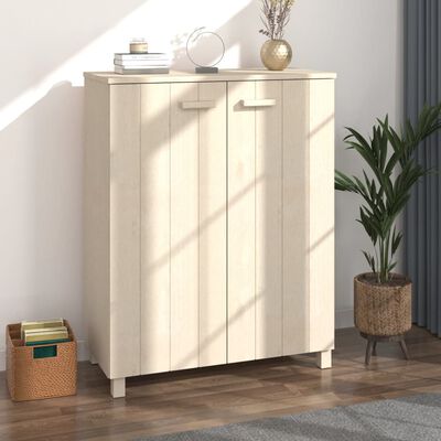 vidaXL Scarpiera HAMAR ambra 85x40x108 cm in Legno Massello di Pino