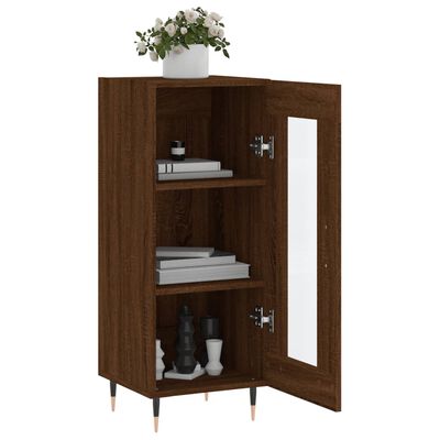 vidaXL Credenza Rovere Marrone 34,5x34x90 cm in Legno Multistrato