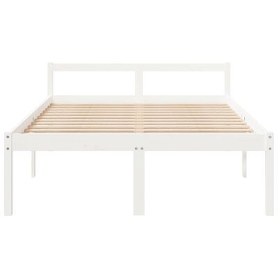 vidaXL Letto per Anziani Bianco 120x200 cm in Legno Massello di Pino