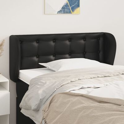 vidaXL Testiera ad Orecchio Nera 103x23x78/88 cm in Similpelle