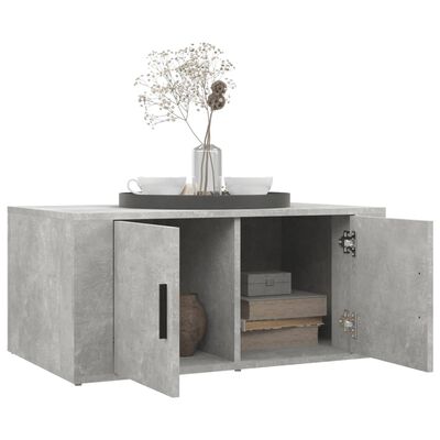 vidaXL Tavolino Salotto Grigio Cemento 80x50x36 cm Legno Multistrato