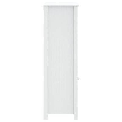 vidaXL Mobile da Bagno BERG Bianco 69,5x34x110 cm Legno Massello Pino