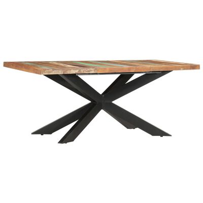 vidaXL Tavolo da Pranzo 180x90x76 cm in Legno Massello di Recupero