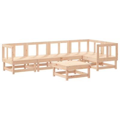 vidaXL Set Divani da Giardino 6 pz con Cuscini in Legno Massello