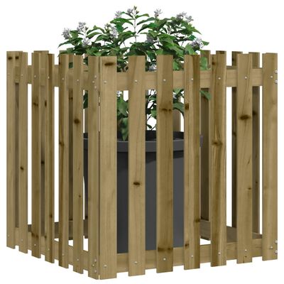 vidaXL Fioriera Giardino a Recinzione 70x70x70 cm in Pino Impregnato