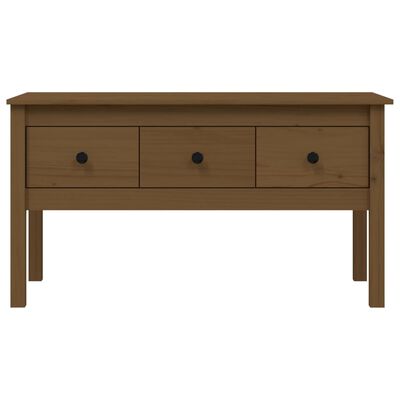 vidaXL Tavolino da Salotto ambra 102x49x55cm in Legno Massello di Pino