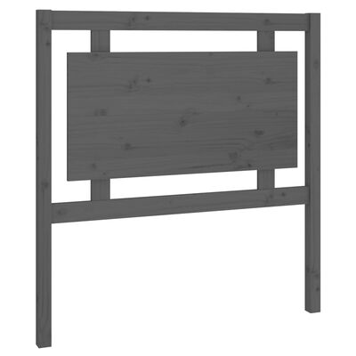 vidaXL Testiera per Letto Grigia 95,5x4x100 cm Legno Massello di Pino