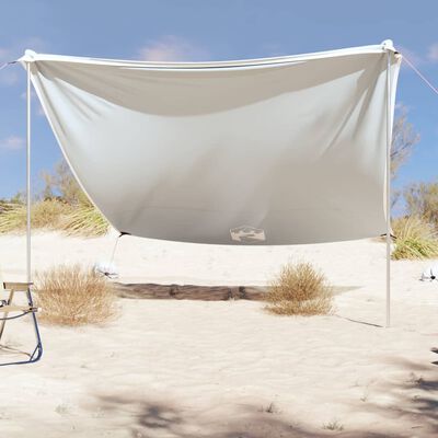 vidaXL Baldacchino da Spiaggia con Ancore per la Sabbia 304x300 cm