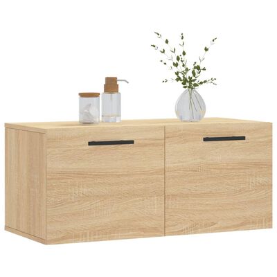 vidaXL Mobile a Parete Rovere Sonoma 80x36,5x35 cm Legno Multistrato