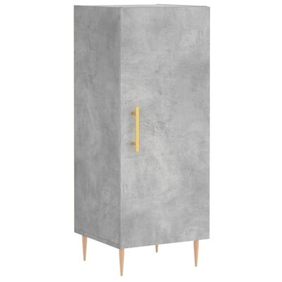 vidaXL Credenza Grigio Cemento 34,5x34x180 cm in Legno Multistrato