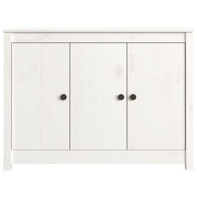 vidaXL Credenza Bianca 100x35x74 cm in Legno Massello di Pino