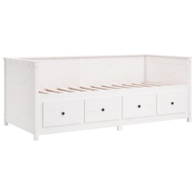 vidaXL Dormeuse senza Materasso Bianca 90x190 cm Legno Massello Pino