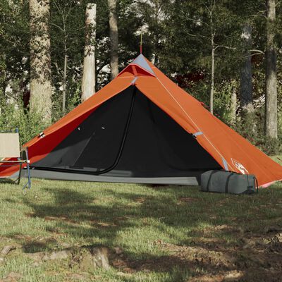 vidaXL Tenda da Campeggio Tipi 1 Persona Arancione Impermeabile