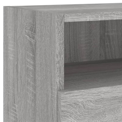 vidaXL Mobili TV Parete 2pz Grigio Sonoma 80x30x30cm Legno Multistrato