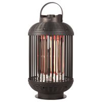 Sunred Lampada Riscaldante da Tavolo Indox 1200 W Alogeno Nero