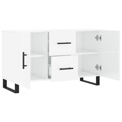 vidaXL Credenza Bianco Lucido 100x36x60 cm in Legno Multistrato