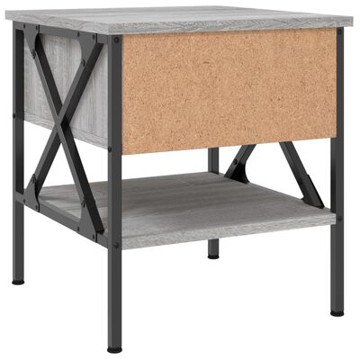 vidaXL Comodini 2 pz Grigio Sonoma 40x42x45 cm in Legno Multistrato