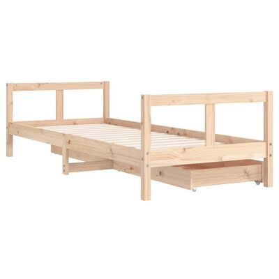 vidaXL Giroletto Bambini con Cassetti 80x200 cm Legno Massello di Pino