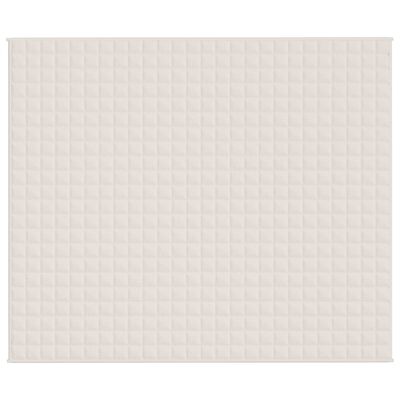 vidaXL Coperta Ponderata Crema Chiaro 220x260 cm 15 kg Tessuto