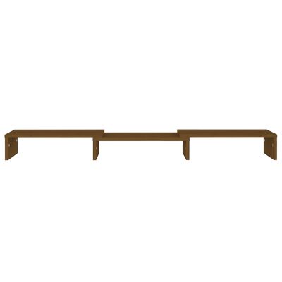 vidaXL Supporto per Monitor Ambrato 80x24x10,5 cm Legno Massello Pino