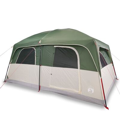 vidaXL Tenda Familiare Cabina per 10 Persone Verde Impermeabile