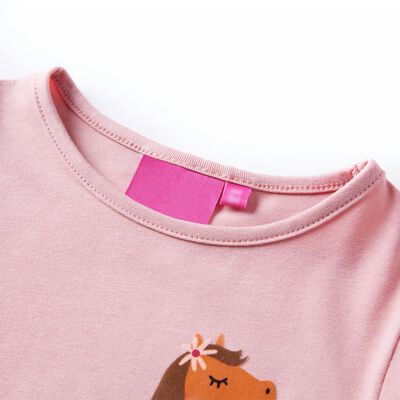 Maglietta per Bambini a Maniche Lunghe Rosa Chiaro 116