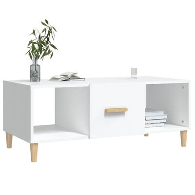 vidaXL Tavolino da Salotto Bianco 102x50x40 cm in Legno Multistrato