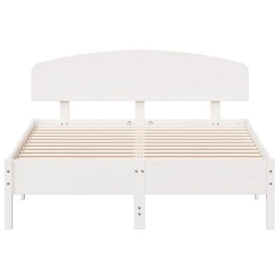 vidaXL Letto senza Materasso Bianco 135x190 cm Legno Massello di Pino