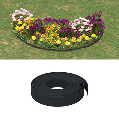 vidaXL Bordature da Giardino 5 pz Nere 10 m 10 cm in Polietilene